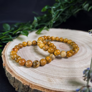 pokrajinski jaspis zapestnica kroglice L