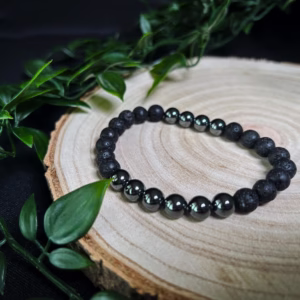 hematit z lava stone zapestnica moška