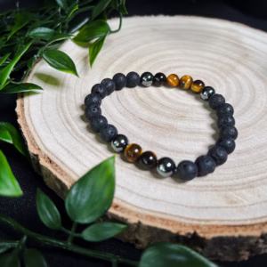 tigrovo oko in hematit zapestnica moška