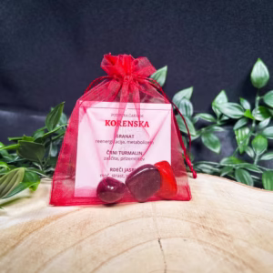 komplet kristalov - korenska čakra