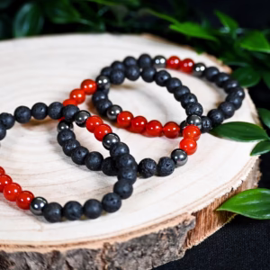 Karneol in hematit zapestnica moška L