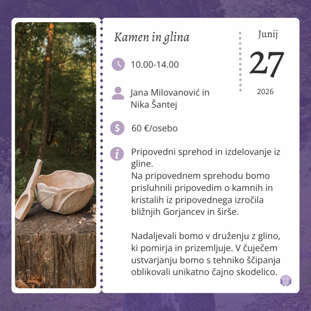 dogodek: kamen in glina